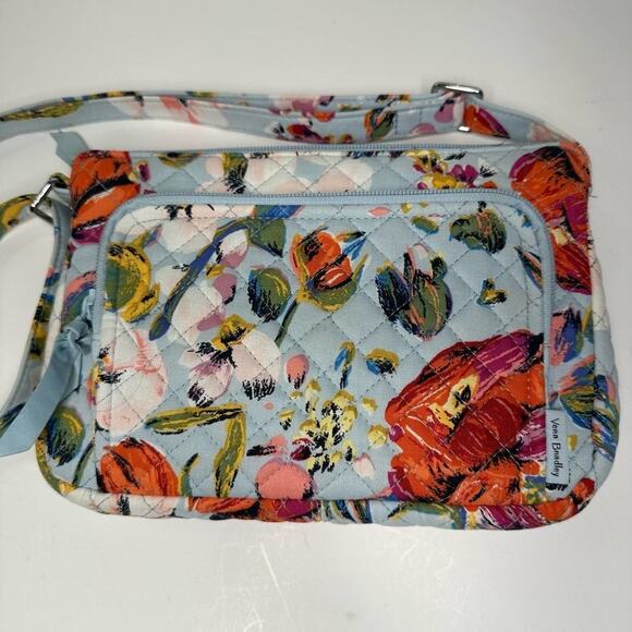 Vera Bradley Sea Air Floral RFID Little Hipster Crossbody Bag - Picture 4 of 10
